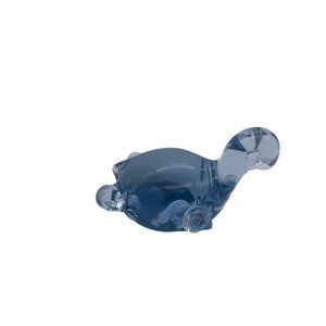 Turtle - Blue Glass Figurine / Paperweight - 3.25" x 2" - 5 Ounces